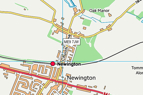 ME9 7JW map - OS VectorMap District (Ordnance Survey) ME9 7JW map - OS VectorMap District (Ordnance Survey)