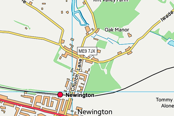 ME9 7JX map - OS VectorMap District (Ordnance Survey) ME9 7JX map - OS VectorMap District (Ordnance Survey)