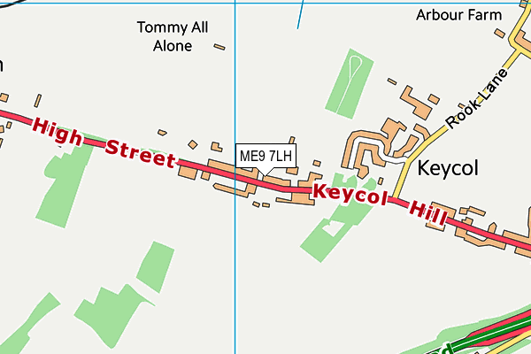 ME9 7LH map - OS VectorMap District (Ordnance Survey) ME9 7LH map - OS VectorMap District (Ordnance Survey)