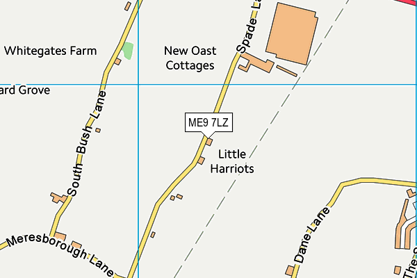 ME9 7LZ map - OS VectorMap District (Ordnance Survey)