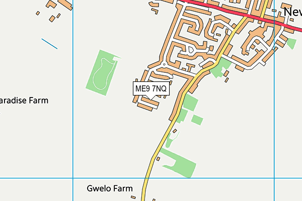 ME9 7NQ map - OS VectorMap District (Ordnance Survey)