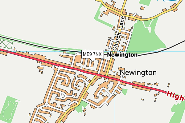 ME9 7NX map - OS VectorMap District (Ordnance Survey) ME9 7NX map - OS VectorMap District (Ordnance Survey)