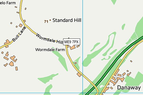 ME9 7PX map - OS VectorMap District (Ordnance Survey) ME9 7PX map - OS VectorMap District (Ordnance Survey)