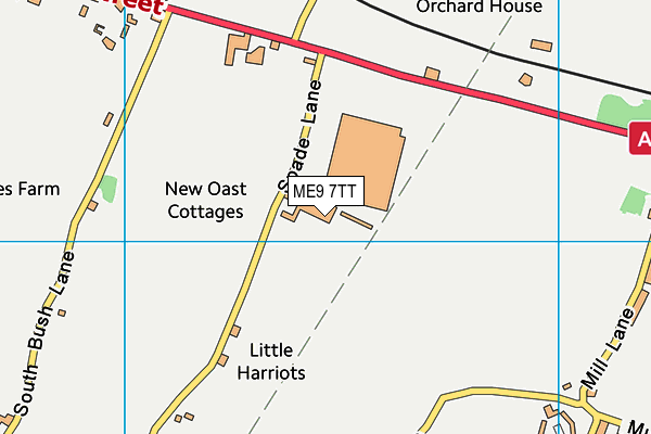 ME9 7TT map - OS VectorMap District (Ordnance Survey) ME9 7TT map - OS VectorMap District (Ordnance Survey)