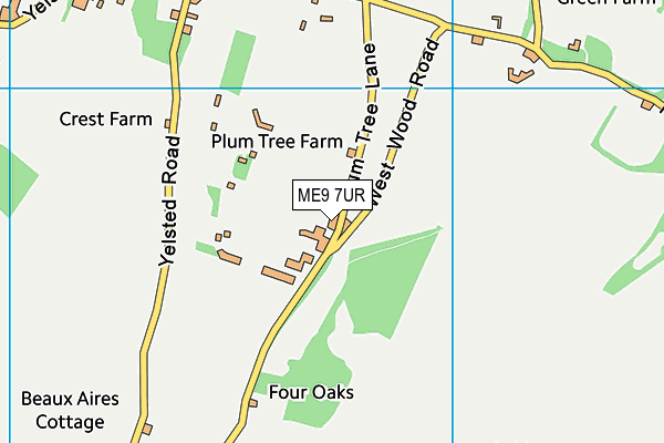 ME9 7UR map - OS VectorMap District (Ordnance Survey) ME9 7UR map - OS VectorMap District (Ordnance Survey)