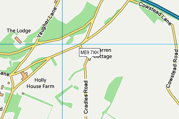 ME9 7XH map - OS VectorMap District (Ordnance Survey) ME9 7XH map - OS VectorMap District (Ordnance Survey)