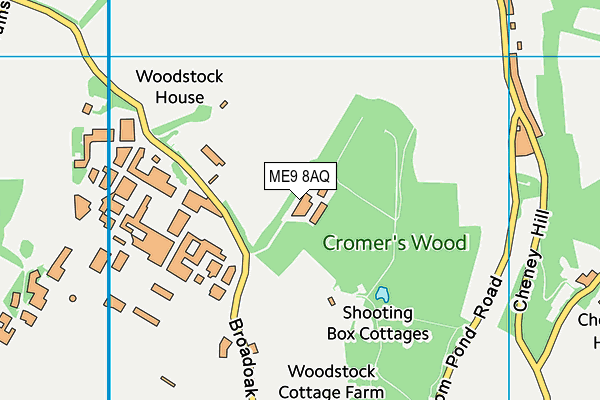 ME9 8AQ map - OS VectorMap District (Ordnance Survey) ME9 8AQ map - OS VectorMap District (Ordnance Survey)