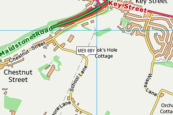 ME9 8BY map - OS VectorMap District (Ordnance Survey) ME9 8BY map - OS VectorMap District (Ordnance Survey)