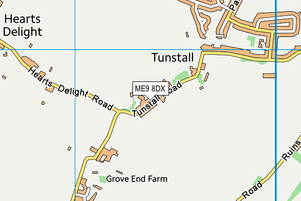 ME9 8DX map - OS VectorMap District (Ordnance Survey) ME9 8DX map - OS VectorMap District (Ordnance Survey)
