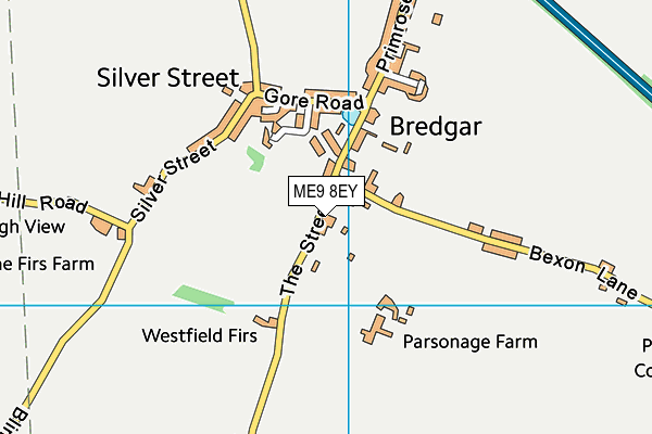 ME9 8EY map - OS VectorMap District (Ordnance Survey) ME9 8EY map - OS VectorMap District (Ordnance Survey)