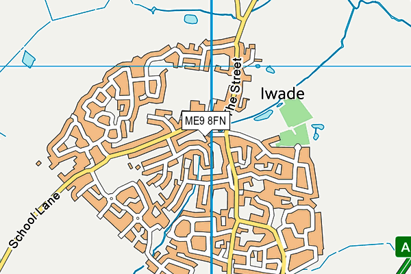 ME9 8FN map - OS VectorMap District (Ordnance Survey) ME9 8FN map - OS VectorMap District (Ordnance Survey)