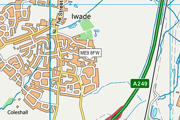 ME9 8FW map - OS VectorMap District (Ordnance Survey) ME9 8FW map - OS VectorMap District (Ordnance Survey)