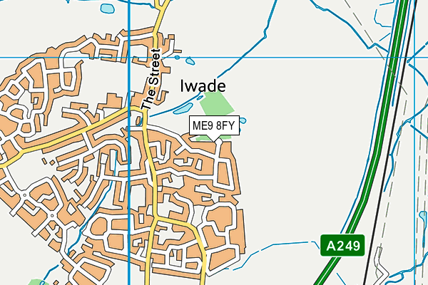 ME9 8FY map - OS VectorMap District (Ordnance Survey) ME9 8FY map - OS VectorMap District (Ordnance Survey)