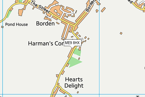 ME9 8HX map - OS VectorMap District (Ordnance Survey) ME9 8HX map - OS VectorMap District (Ordnance Survey)