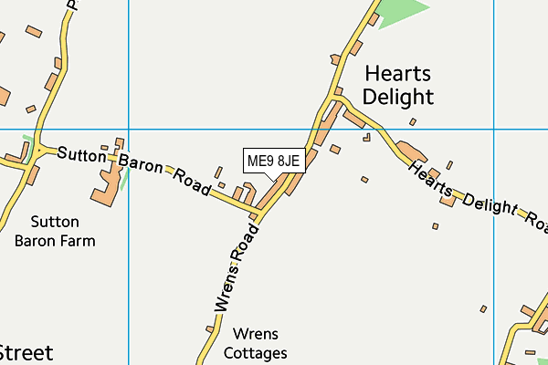 ME9 8JE map - OS VectorMap District (Ordnance Survey)