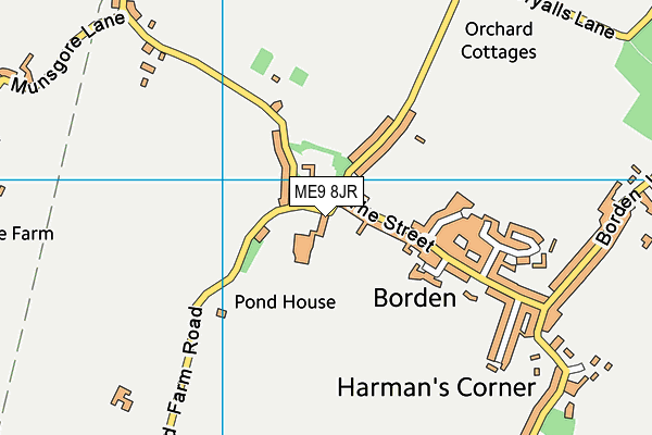 ME9 8JR map - OS VectorMap District (Ordnance Survey) ME9 8JR map - OS VectorMap District (Ordnance Survey)