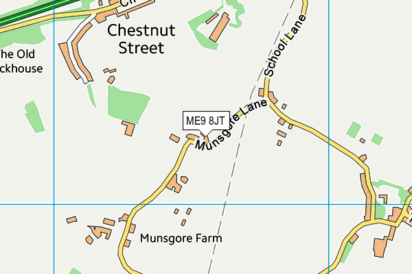 ME9 8JT map - OS VectorMap District (Ordnance Survey) ME9 8JT map - OS VectorMap District (Ordnance Survey)