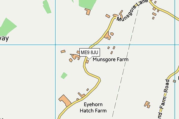 ME9 8JU map - OS VectorMap District (Ordnance Survey) ME9 8JU map - OS VectorMap District (Ordnance Survey)