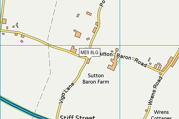ME9 8LG map - OS VectorMap District (Ordnance Survey) ME9 8LG map - OS VectorMap District (Ordnance Survey)