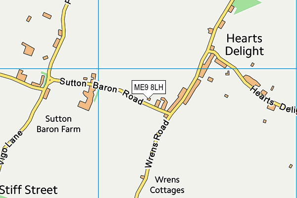 ME9 8LH map - OS VectorMap District (Ordnance Survey)