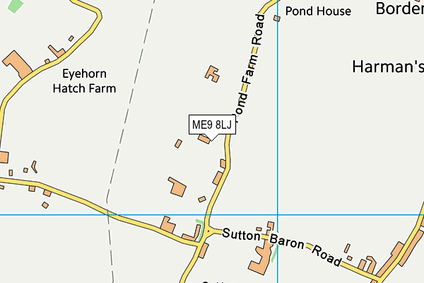 ME9 8LJ map - OS VectorMap District (Ordnance Survey) ME9 8LJ map - OS VectorMap District (Ordnance Survey)
