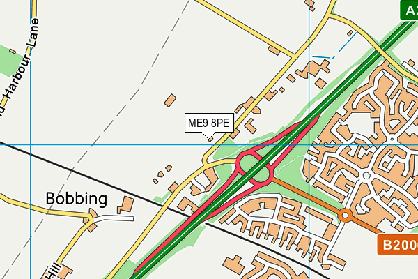 ME9 8PE map - OS VectorMap District (Ordnance Survey) ME9 8PE map - OS VectorMap District (Ordnance Survey)