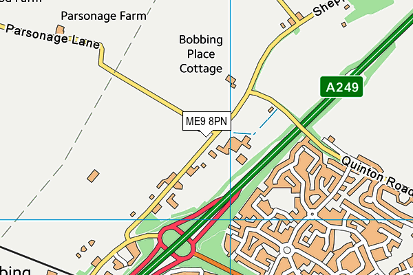 ME9 8PN map - OS VectorMap District (Ordnance Survey)