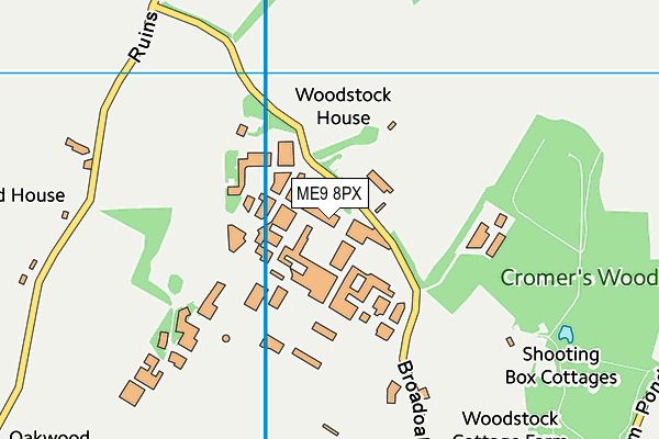 ME9 8PX map - OS VectorMap District (Ordnance Survey) ME9 8PX map - OS VectorMap District (Ordnance Survey)