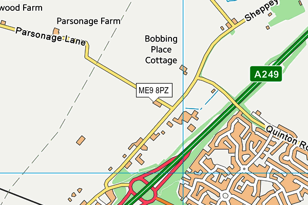 ME9 8PZ map - OS VectorMap District (Ordnance Survey) ME9 8PZ map - OS VectorMap District (Ordnance Survey)