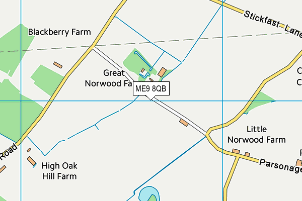 ME9 8QB map - OS VectorMap District (Ordnance Survey)
