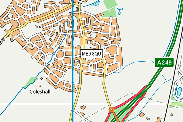 ME9 8QU map - OS VectorMap District (Ordnance Survey) ME9 8QU map - OS VectorMap District (Ordnance Survey)