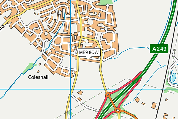 ME9 8QW map - OS VectorMap District (Ordnance Survey) ME9 8QW map - OS VectorMap District (Ordnance Survey)