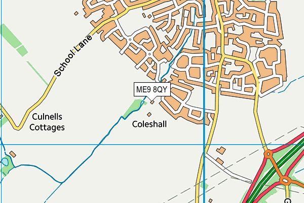 ME9 8QY map - OS VectorMap District (Ordnance Survey) ME9 8QY map - OS VectorMap District (Ordnance Survey)