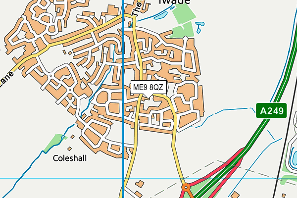 ME9 8QZ map - OS VectorMap District (Ordnance Survey) ME9 8QZ map - OS VectorMap District (Ordnance Survey)