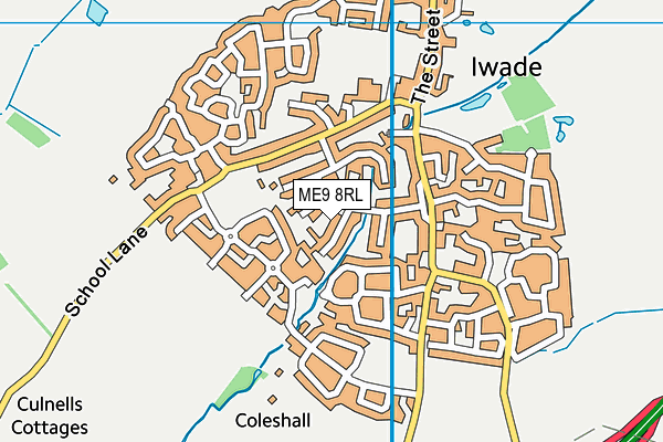 ME9 8RL map - OS VectorMap District (Ordnance Survey) ME9 8RL map - OS VectorMap District (Ordnance Survey)