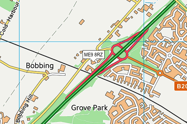 ME9 8RZ map - OS VectorMap District (Ordnance Survey) ME9 8RZ map - OS VectorMap District (Ordnance Survey)