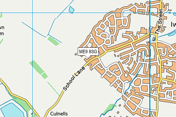 ME9 8SG map - OS VectorMap District (Ordnance Survey) ME9 8SG map - OS VectorMap District (Ordnance Survey)
