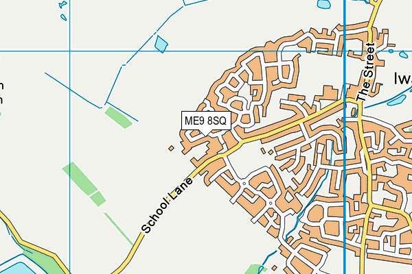 ME9 8SQ map - OS VectorMap District (Ordnance Survey)