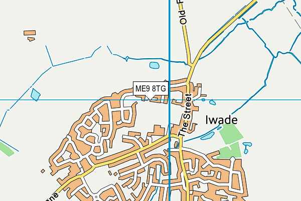 ME9 8TG map - OS VectorMap District (Ordnance Survey) ME9 8TG map - OS VectorMap District (Ordnance Survey)