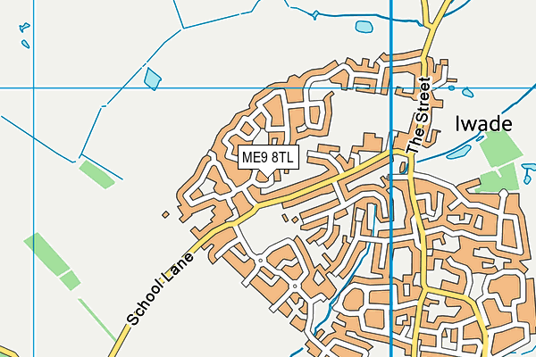 ME9 8TL map - OS VectorMap District (Ordnance Survey) ME9 8TL map - OS VectorMap District (Ordnance Survey)