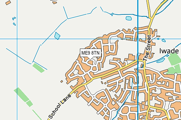ME9 8TN map - OS VectorMap District (Ordnance Survey) ME9 8TN map - OS VectorMap District (Ordnance Survey)