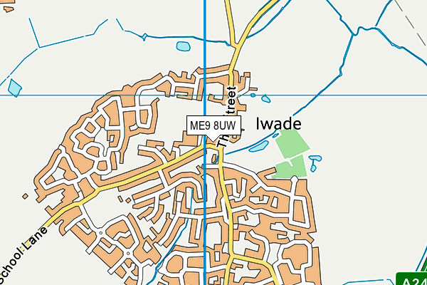 ME9 8UW map - OS VectorMap District (Ordnance Survey) ME9 8UW map - OS VectorMap District (Ordnance Survey)