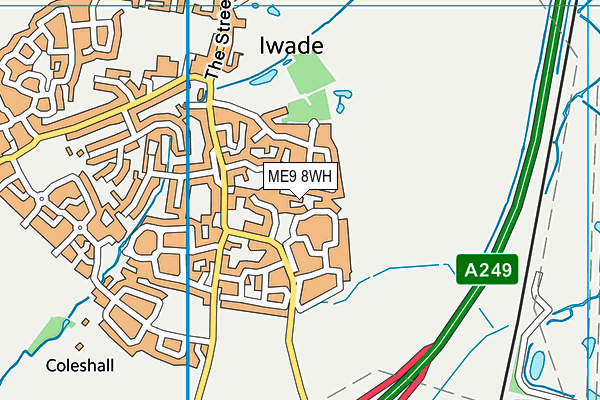 ME9 8WH map - OS VectorMap District (Ordnance Survey) ME9 8WH map - OS VectorMap District (Ordnance Survey)