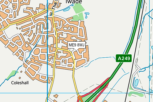 ME9 8WJ map - OS VectorMap District (Ordnance Survey) ME9 8WJ map - OS VectorMap District (Ordnance Survey)