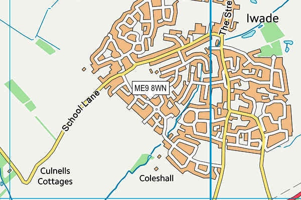 ME9 8WN map - OS VectorMap District (Ordnance Survey) ME9 8WN map - OS VectorMap District (Ordnance Survey)