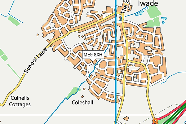 ME9 8XH map - OS VectorMap District (Ordnance Survey) ME9 8XH map - OS VectorMap District (Ordnance Survey)