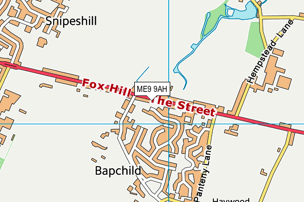 ME9 9AH map - OS VectorMap District (Ordnance Survey) ME9 9AH map - OS VectorMap District (Ordnance Survey)