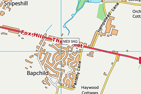 ME9 9AQ map - OS VectorMap District (Ordnance Survey) ME9 9AQ map - OS VectorMap District (Ordnance Survey)