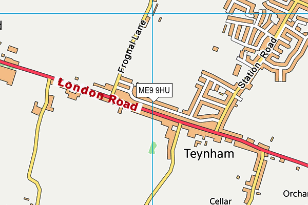ME9 9HU map - OS VectorMap District (Ordnance Survey)
