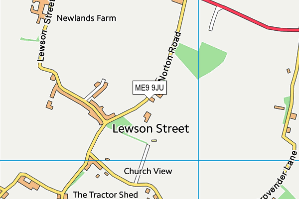 ME9 9JU map - OS VectorMap District (Ordnance Survey)